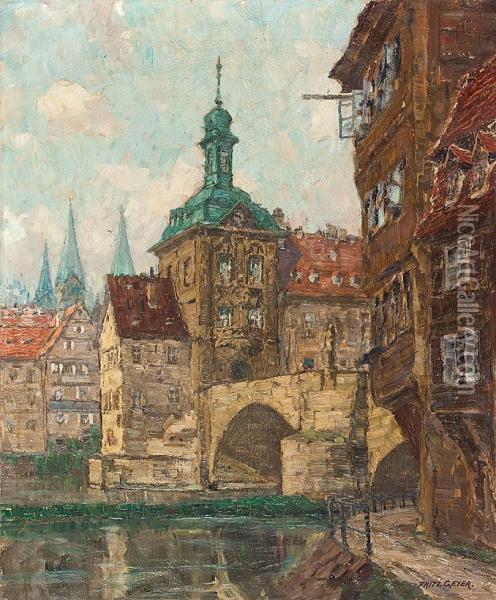 Bamberg, Altes Rathaus Oil Painting - Fritz Geyer