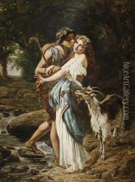 The Shepherd's Embrace Oil Painting - Sydney Potter
