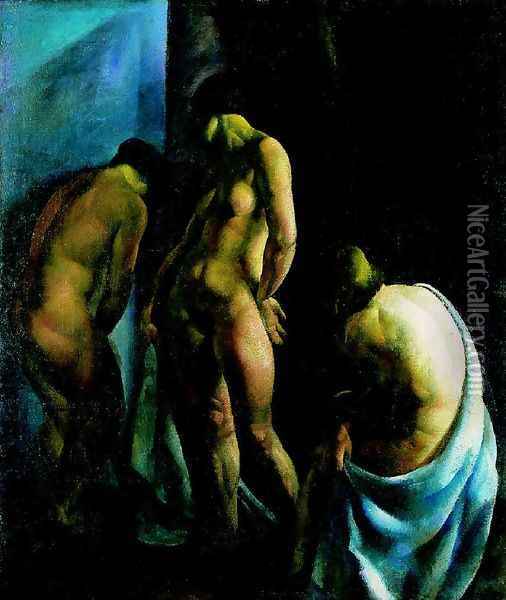 Bathers Nudes 1923 Oil Painting - Karoly Patko