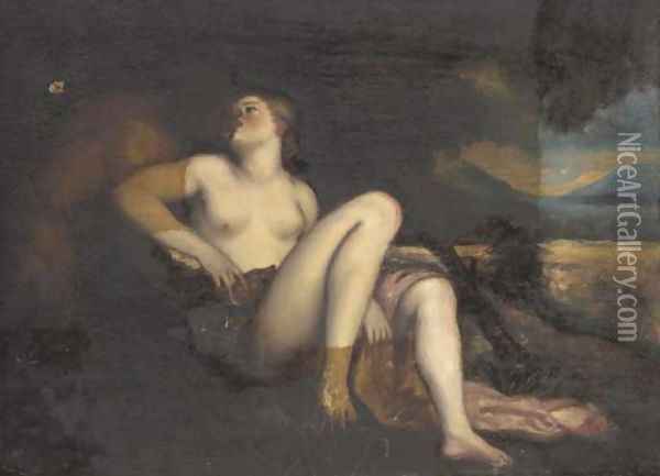 Pan and a sybil in an embrace Oil Painting - Pier Francesco Mola