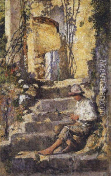 Villa Fiori - Anacapri Oil Painting - Alois Boudry