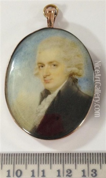 Portrait Miniature Of Sir Edward Hyde East (1764-1847), 1st Baronet Oil Painting - Edward Miles
