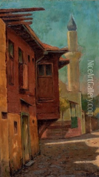 Sokak Oil Painting - Halil Pasha