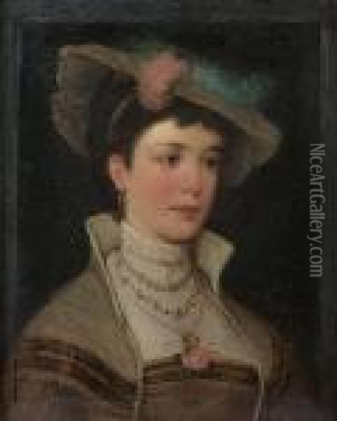 An Elegant Lady Oil Painting - Joseph Kinzel