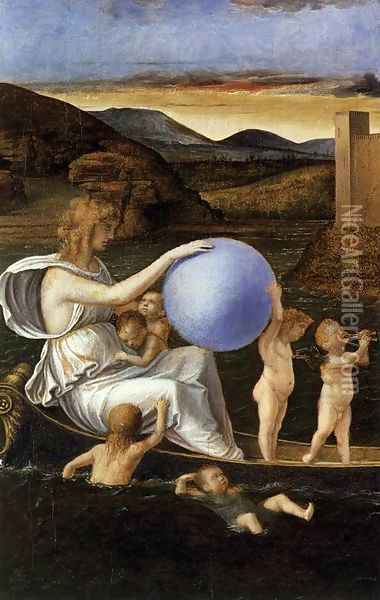 Four Allegories Fortune (or Melancholy) Oil Painting - Giovanni Bellini