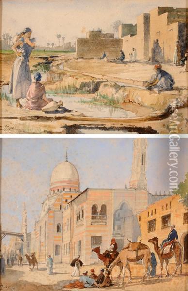Scorcio Del Cairo Oil Painting - Cesare Biseo