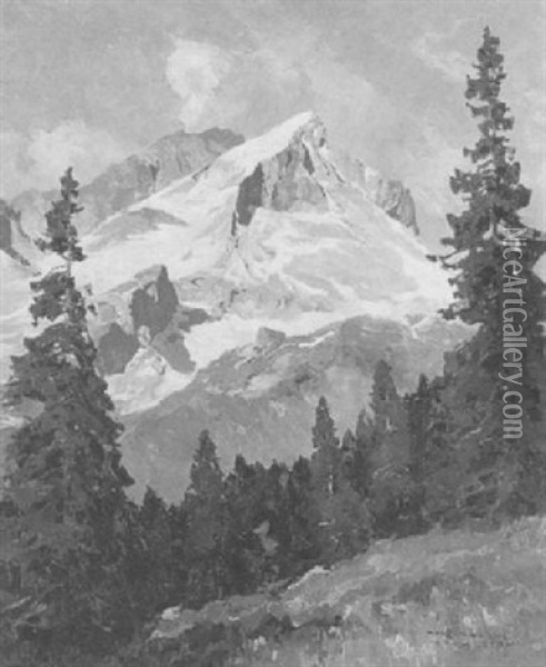 Alpspitze Oil Painting - Hans Maurus