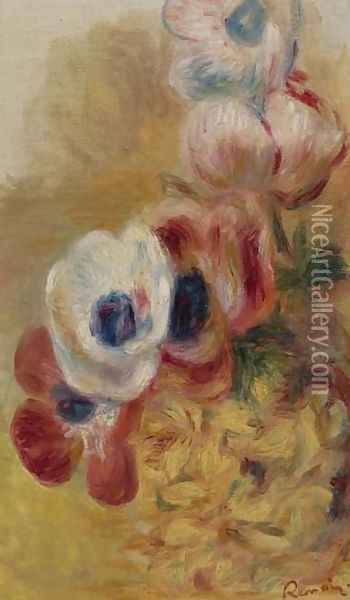 Anemones 2 Oil Painting - Pierre Auguste Renoir