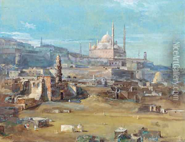 A vista of Haghia Sophia Oil Painting - C.Verrusson