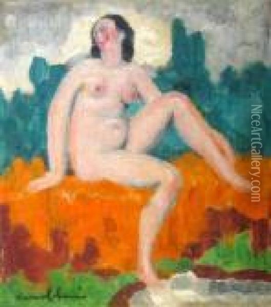 Etude De Nu Oil Painting - Jules Oury, Dit Marcel-Lenoir