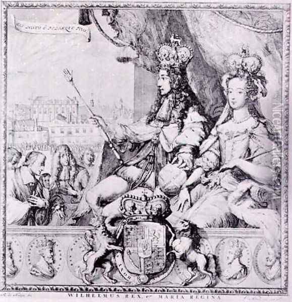 William III 1650-1702 and Mary II 1662-94 Oil Painting - Romeyn de Hooge