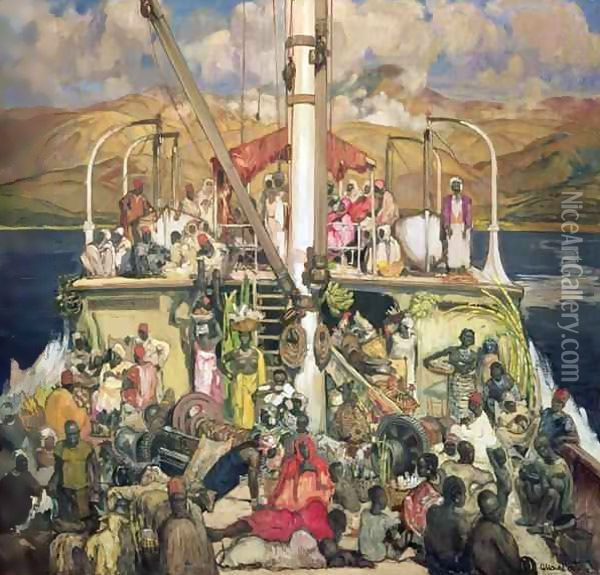 The Ferry Oil Painting - Fernand Allard L'Olivier