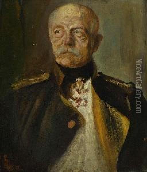 Otto Furst Bismarck Oil Painting - Franz von Lenbach