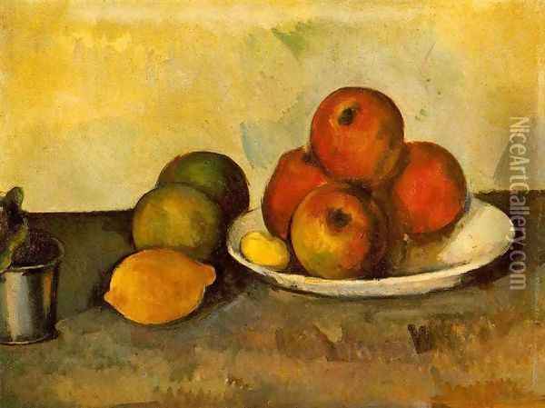 Still Life With Apples Oil Painting - Paul Cezanne