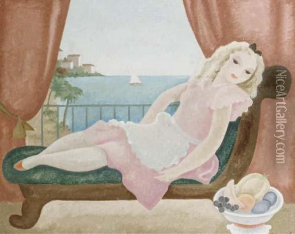 Rustend Meisje - Resting Girl Oil Painting - Freddie Langeler