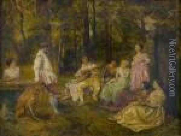 Concert Champetre Oil Painting - Jean-Louis-Ernest Meissonier