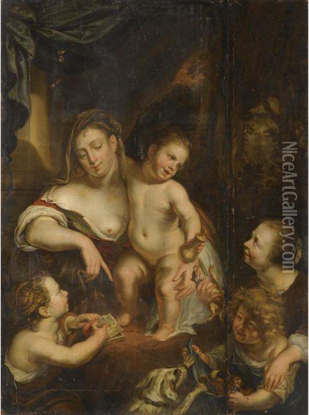 A Mother And Her Daughter Oil Painting - Jurian Jacobsz