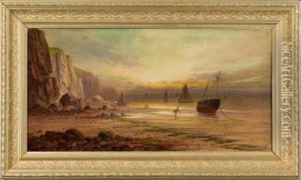 Moored Ships Oil Painting - Sidney Yates Johnson