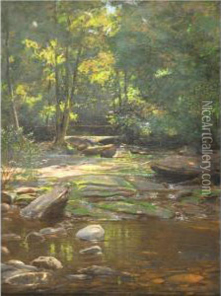 Woodland Stream Oil Painting - Walter Launt Palmer