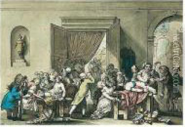 The Operating Theatre Oil Painting - Johann Heinrich Ramberg