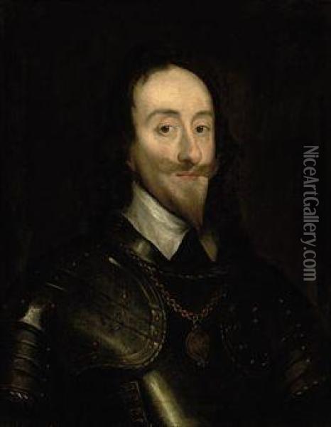 Portrait Of King Charles I (1600-1649) Oil Painting - Sir Anthony Van Dyck