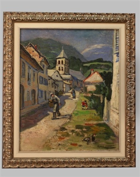 Rue D'un Village De Montagne Oil Painting - Raoul Carre