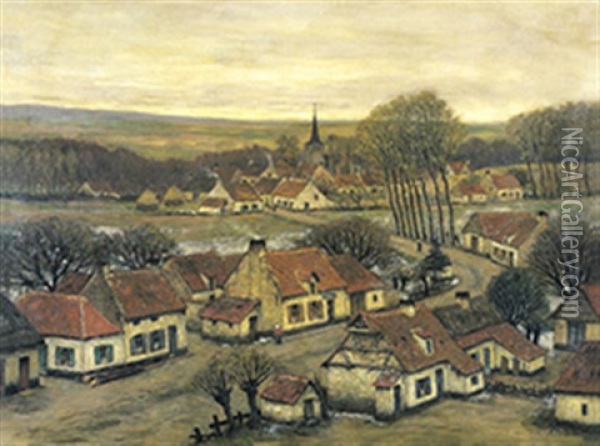 Brabants Dorpsgezicht Oil Painting - Jean Francois Taelemans