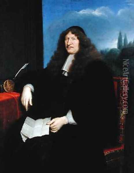 Jacques Tubeuf 1606-70 President of the Chambre des Comptes Oil Painting - Pierre Mignard