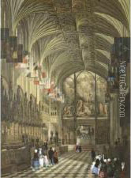 La Chapelle Saint Georges Avec L Oil Painting - James Roberts