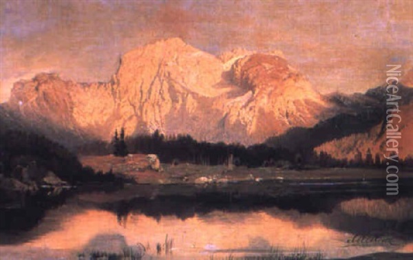 Bergmassiv Oil Painting - Karl Millner