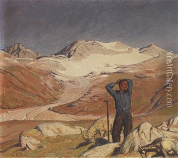 Alpenfruhling Oil Painting - Erich Erler-Samedan