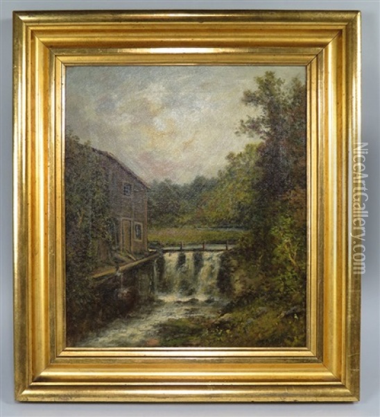 Landscape With Mill And Falls Oil Painting - Thomas Bailey Griffin