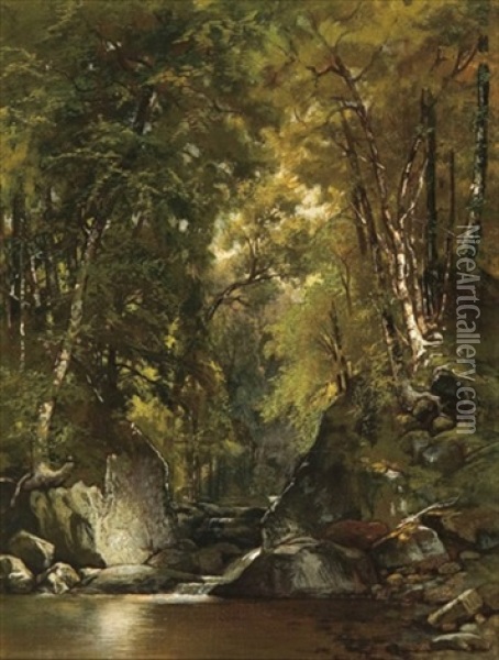 Quiet-stream Oil Painting - Alexander Lawrie
