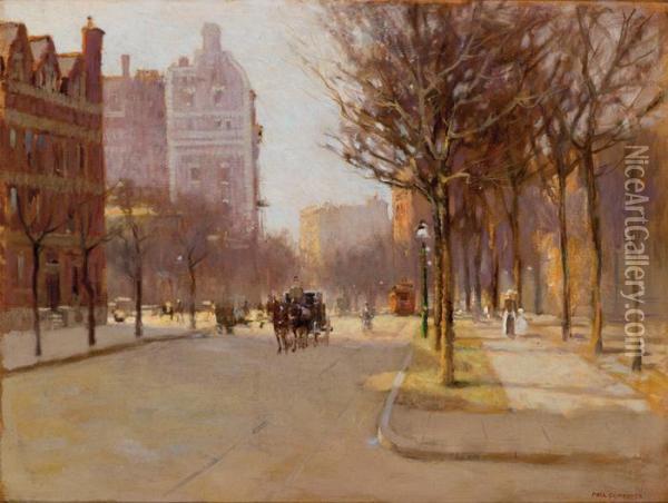 A Spring Day, New York Oil Painting - Paul Cornoyer