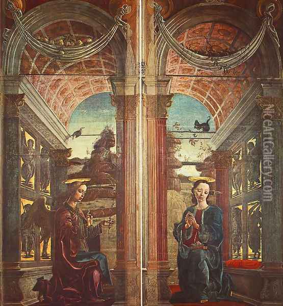 Annunciation 1469 Oil Painting - Cosme Tura