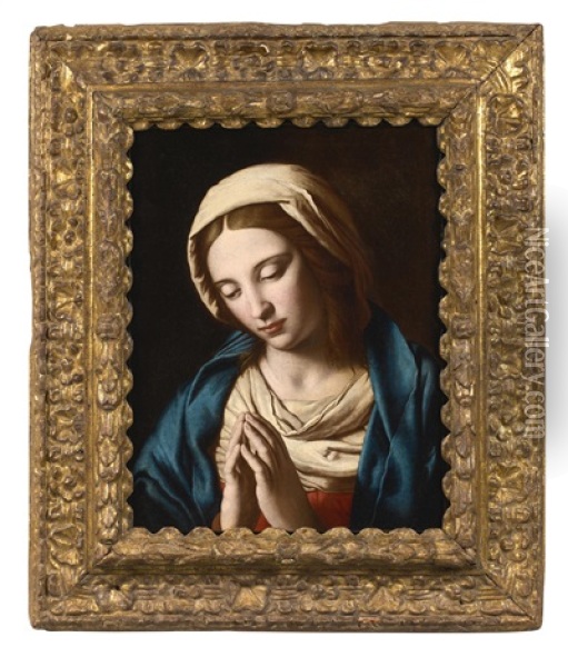 La Vierge En Priere Oil Painting - Giovanni Battista Salvi (Il Sassoferrato)