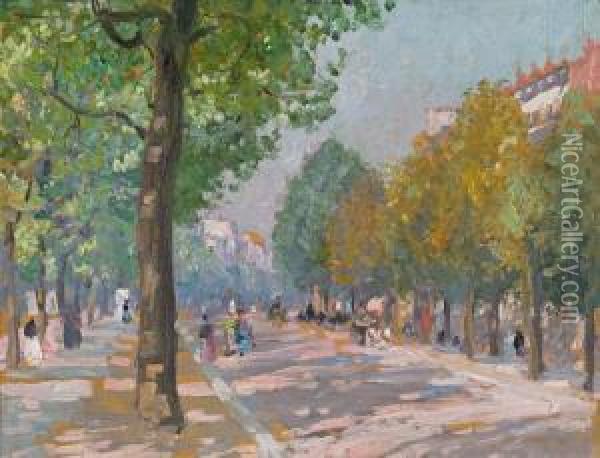 Parisian Boulevard (rue Royale) Oil Painting - Emanuel Phillips Fox