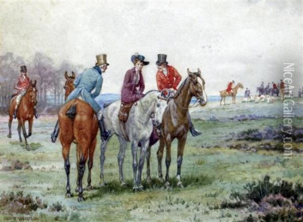 Hunting Party Oil Painting - George Goodwin Kilburne