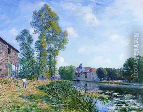 The Loing at Moret in Summer Oil Painting - Alfred Sisley