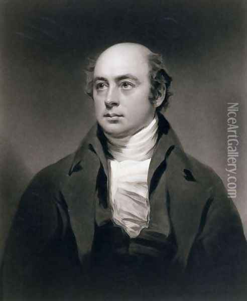 Sir Francis Leggatt Chantrey 1781-1841 engraved by C. Turner, 1843 Oil Painting - Sir Henry Raeburn