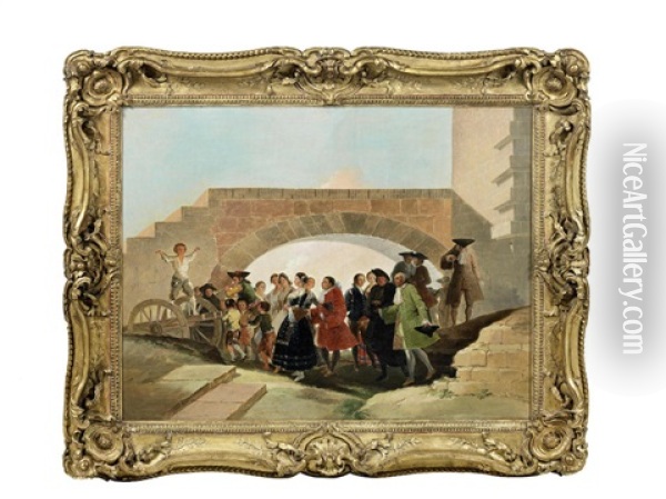 La Boda Oil Painting - Francisco Goya