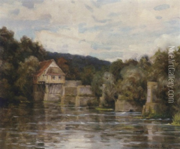 La Seine A Vernon Oil Painting - Louis Aston Knight