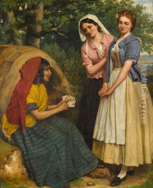 The Fortune Teller Oil Painting - George Dunlop Leslie