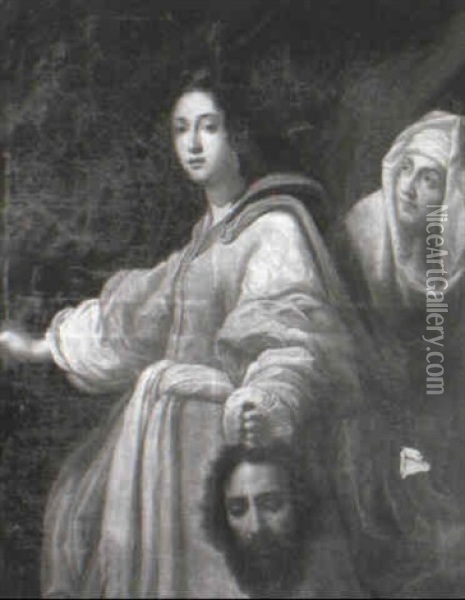 Judith With The Head Of Holofernes Oil Painting - Alessandro di Cristofano Allori
