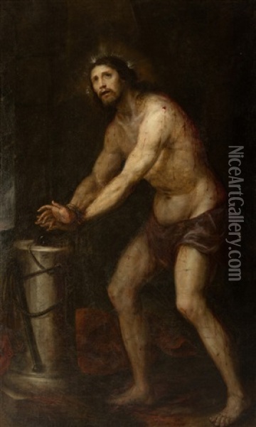 Cristo Atado A La Columna Oil Painting - Alonso Cano