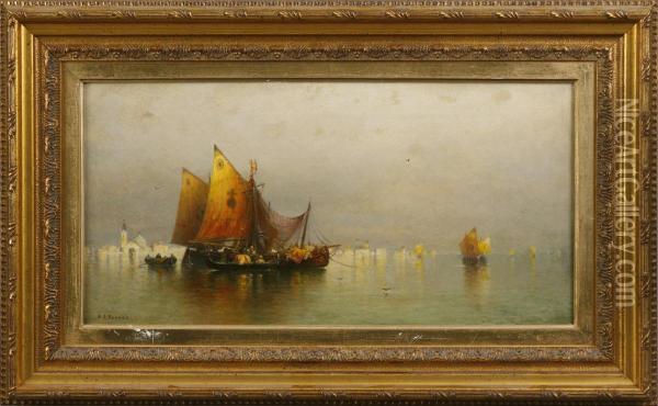 Venetian Scene Oil Painting - Andrew Fisher Bunner