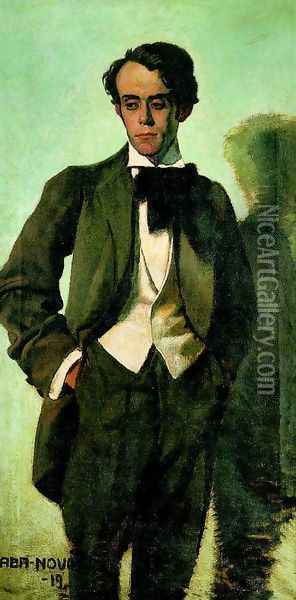Idranyi Tibor arckepe, 1919 Oil Painting - Vilmos Aba-Novak