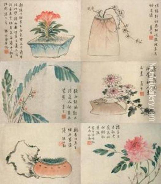Flora Oil Painting - Chen Hongshou