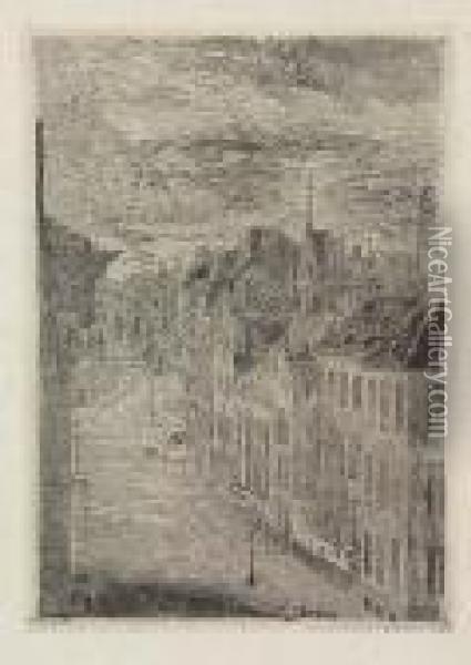 Two Etchings. Steamboats<</b> Oil Painting - James Ensor