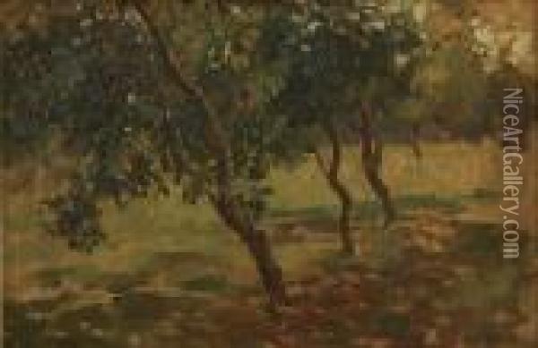 Giardino Oil Painting - Guglielmo Ciardi
